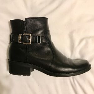 Anne Klein Black Buckle Booties, 7M